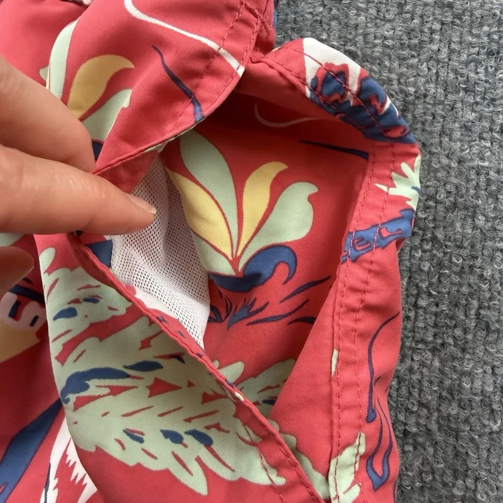 Polo‎ Ralph Lauren Swim Trunks Tropical Print Red XL